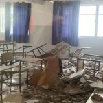 في صيدا انهار سقف الصف ونجا الطلاب باعجوبة