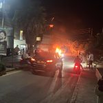 بالصورة والفيديو- استهداف وسيلة نقل في محيط القليلة