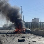 لحظة استهداف السيارة في برج قلاوية