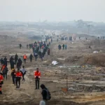 بالفيديو- بدء رحلة عودة النازحين الى شمالي غزّة