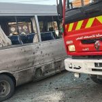 بالفيديو- الحافلة التي أُصيبت بالغارة في بلدة الطيري