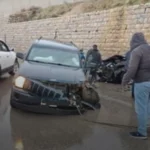 بالصّورة: جريحان نتيجة تصادم بين سيارتين على طريق ضهر البيدر