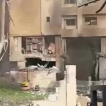 بالفيديو: غارة إسرائيلية مقابل السفارة الإيرانية