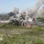 بالفيديو: حزام ناري عنيف على مدينة النبطية