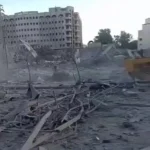 بالفيديو- استهداف بناية مطعم الحايك على مدخل بلدة كفرجوز