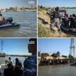 القوات البحرية السورية تنقل مدنيين عبر نهر الفرات في دير الزور